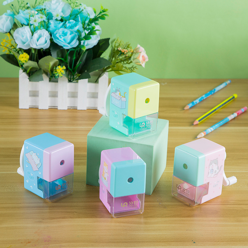 Youxiang YP-5301 lindo gato perezoso sacapuntas estudiante ahorro de mano de obra sacapuntas niños de dibujos animados sacapuntas