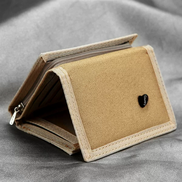 Jamie Road Korean canvas men's wallet zipper change bag multi-functional classic explosion wallet factory direct sales