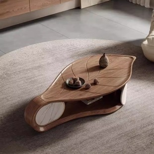 New Style Living Room Leaf Coffee Table Designer Artistic Living Room Modern Light Luxury Alien Coffee Table Italian Minimalist