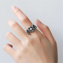 摇滚嘻哈复古戒指男潮人夸张克罗伈食指戒指女十字架雕花指环批发