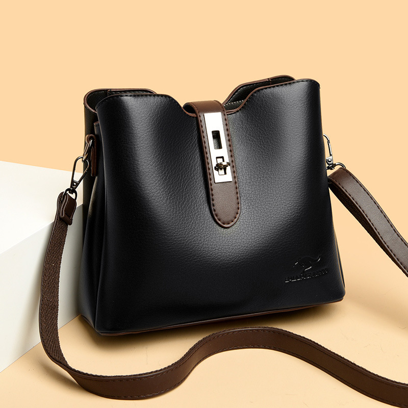 Live Hot Bucket Bag Fashion Shoulder Crossbody Women's Bag 2024 New Large Capacity Multi-layer Small Crossbody Women's Bag