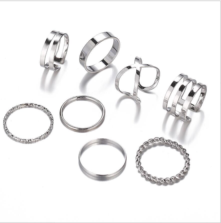 New Simple Twist Ring Set display picture 13