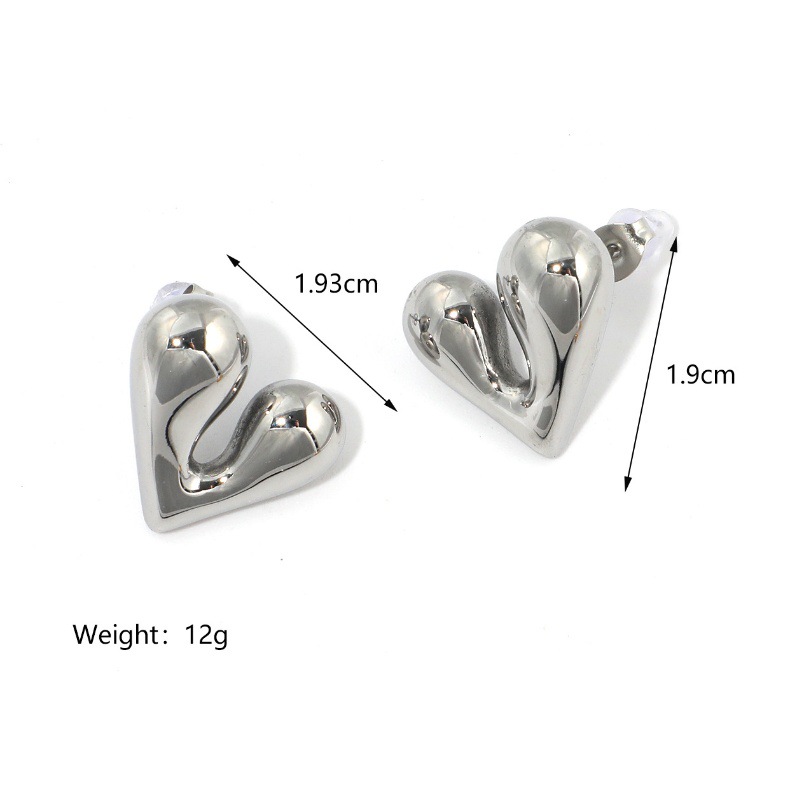 25g Weight PVD Coated Gold Plating Process 304 Stainless Steel Ear Needle Material Real Gold Plated Plating Material Ear Studs Classification Butterfly Backs Ear Cap Type 1 Pair Quantity Holiday, Daily Occasion 304 Stainless Steel Material Heart Shape Pattern All Seasons Season Women's Gender Plating Design Elegant, Cute Style 1 Pair Elegant Cute Heart Shape Plating 304 Stainless Steel 18K Gold Plated Butterfly Backs Ear Studs 5
