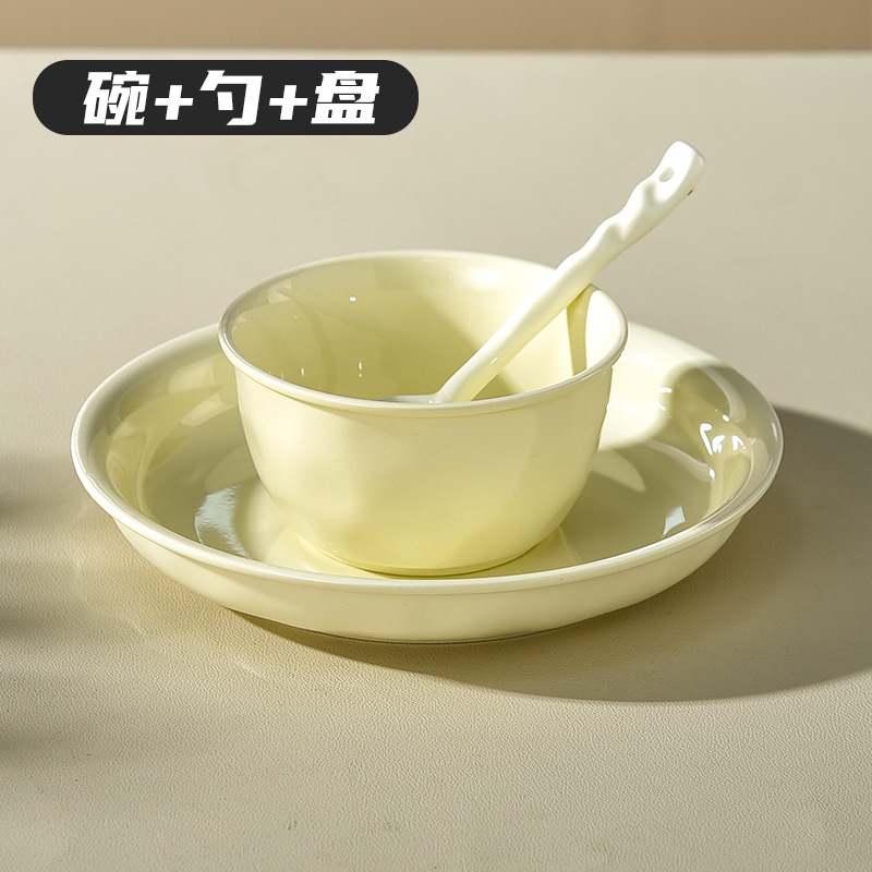 Conjunto de platos para una persona, cuchara, palillos, cerámica doméstica, regalo de cumpleaños para una amiga. image 10