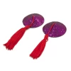 Rose red+red tassel