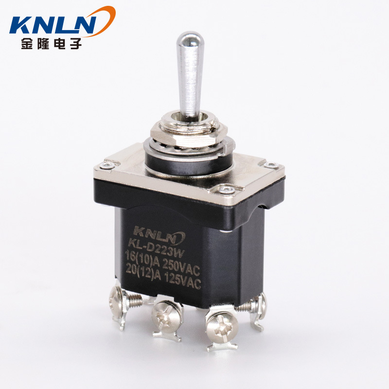 KNLN鈕子開關6腳防水防塵扭子搖頭搖臂撥動開關15a250v KL-D223W