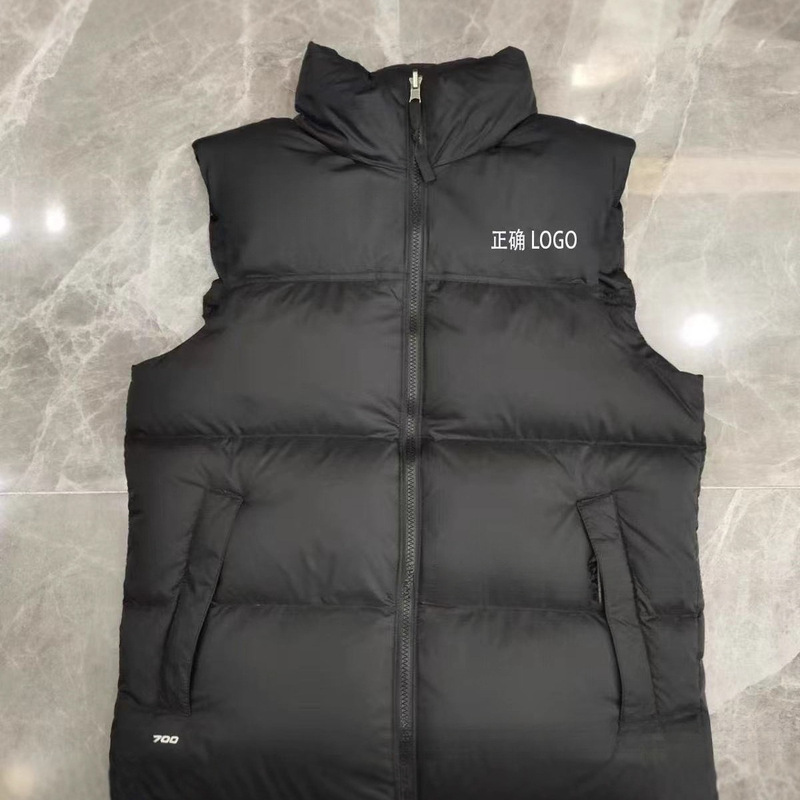 Beijia 1996 down Cotton Vest Men's American Version Tnf700 Puffy Embroidered Warm Stand Collar Vest Winter