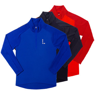 Spring and Autumn Sports Collar Half-Zipper Jacket Men's Track and Field Running Fitness Training Clothing Outdoor Long Sleeve T-Shirt Top Women