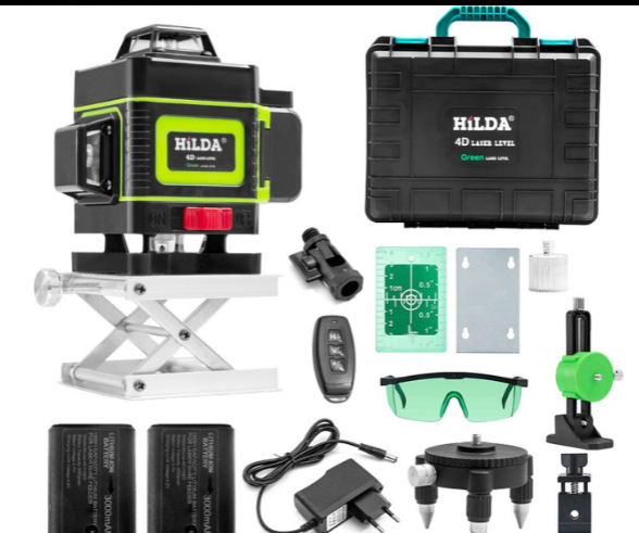 Hilda Nivel 16 línea 4D nivel verde de alta precisión línea automática colocación piso azulejo piso etiqueta de la pared pegatina