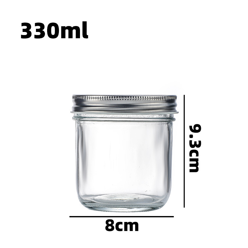 现货500ml果酱瓶鱼子酱瓶380ml梅森密封罐酱菜玻璃储物罐厂家批发|undefined