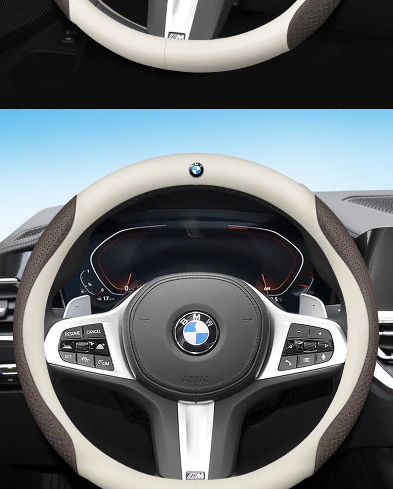 Suitable for BMW steering wheel cover suede new 5 series 3 series 4 series 1 series X1X2X3X4X5X6 handle cover four seasons cross-border