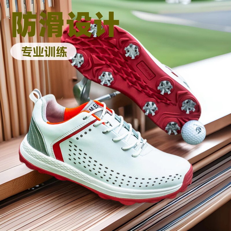 2025 New Golf Shoes with Spikes 8 Spikes Professional Anti-Slip Golf Training Sneakers Large Size