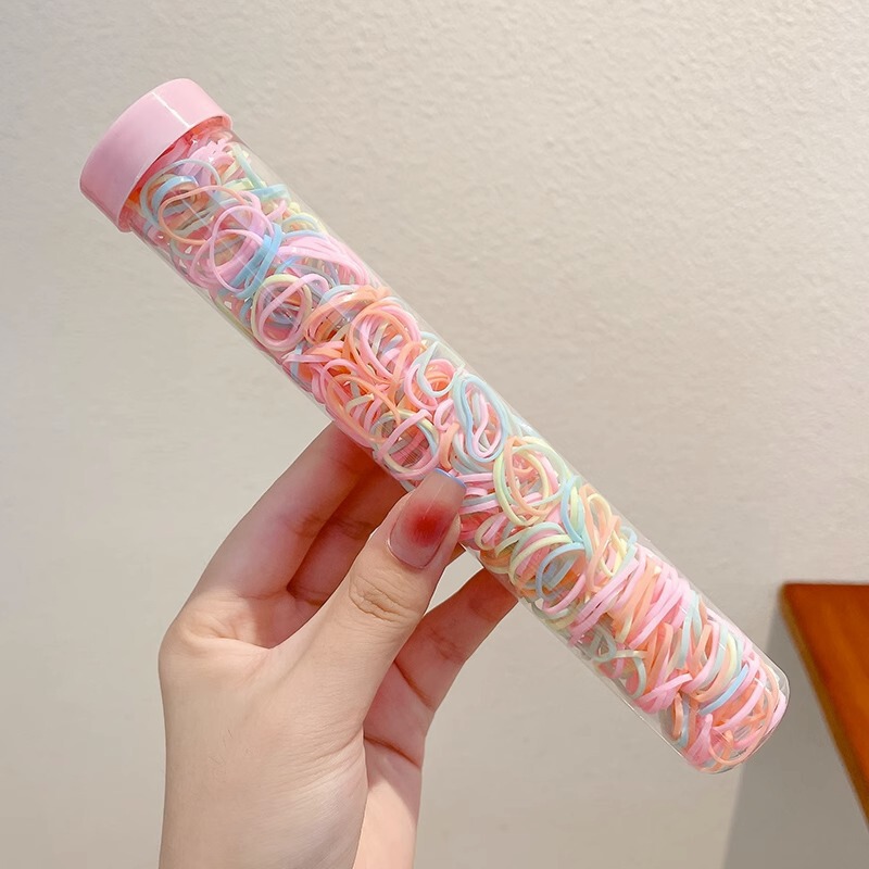 女童彩色一次性发圈不伤发橡皮筋宝宝扎头绳黑色小发饰头绳|undefined