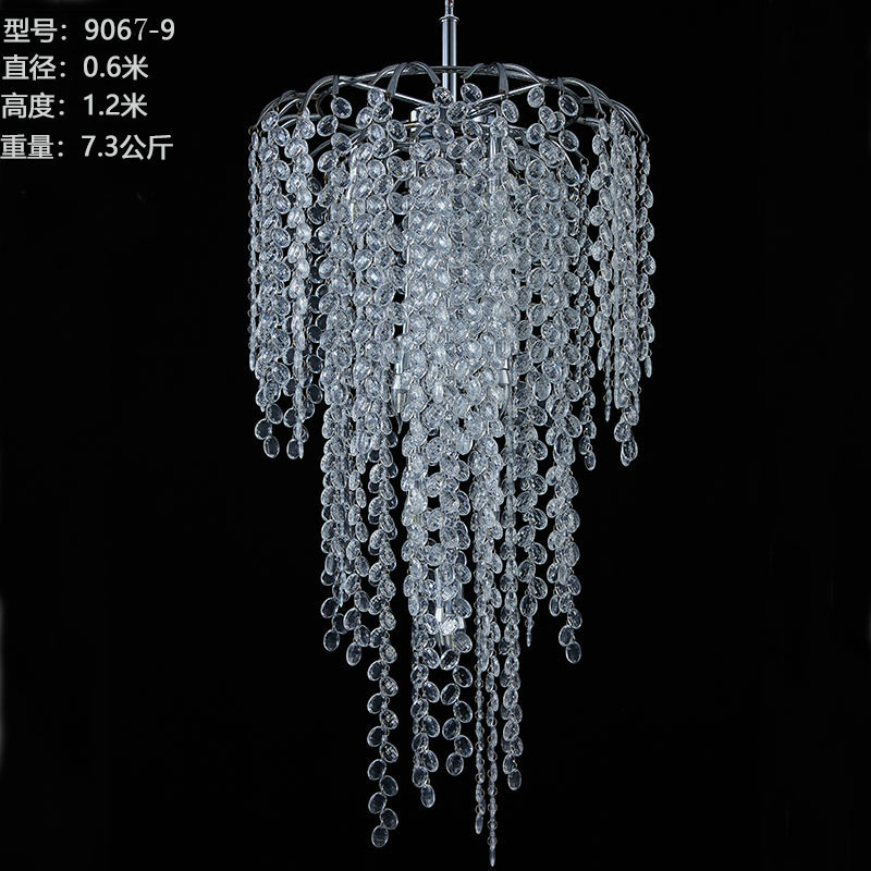 Lámparas de araña de cristal para decoración de salones de boda en hoteles, iluminación decorativa de hierro para techos, luces de escenario, accesorios para bodas. image 14