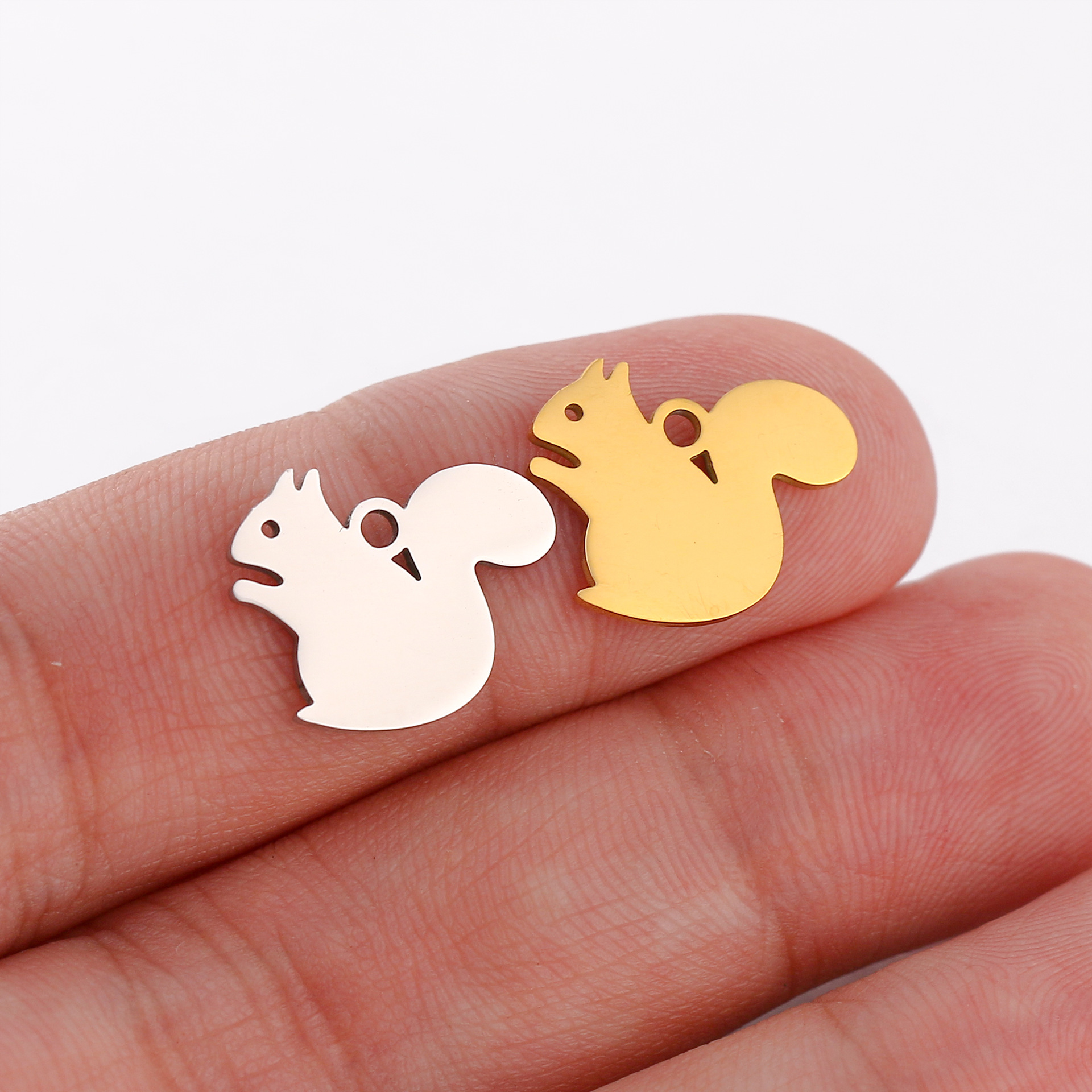 10g Weight Pendant Jewelry Making Type Jewelry Accessories Classification 5 PCS/Package Quantity 304 Stainless Steel Material Rabbit, Animal, Squirrel, Owl Pattern All Seasons Season Polished Finish Cute, Simple Style Style 5 PCS/Package 304 Stainless Steel Rabbit Animal Squirrel Polished Pendant Jewelry Accessories 1