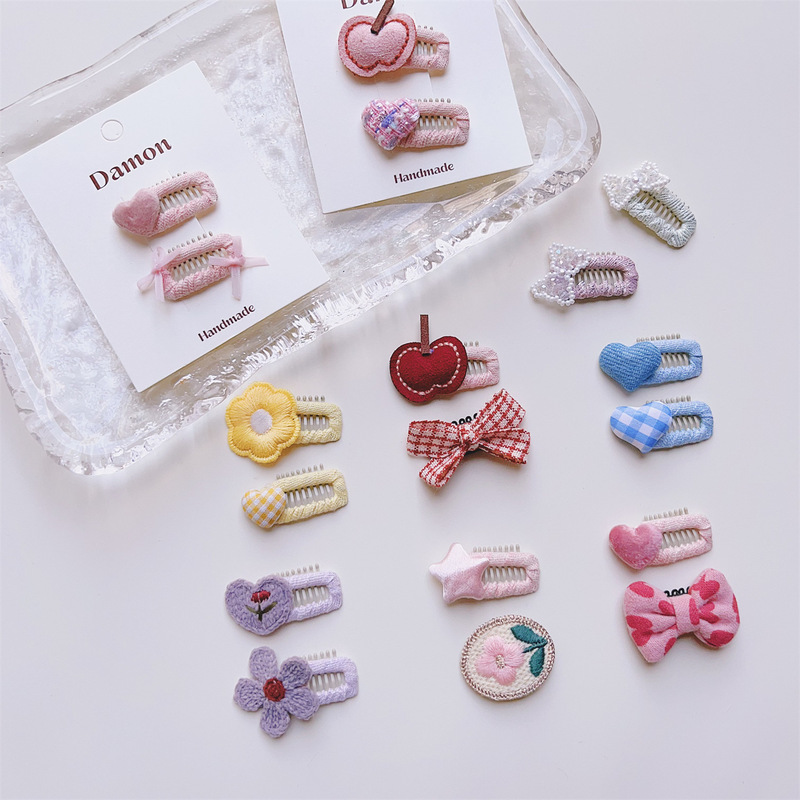 Infant and Toddler Hair Clips for Girls with Small Hair Volume, Cartoon Hair Clips for Autumn and Winter, New Flower Headwear That Does Not Hurt Hair