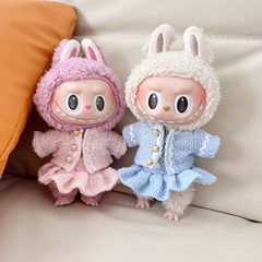 Clothing Decorated Doll - 17CM Labubu Fashion Doll with Two-Piece Clothing Set