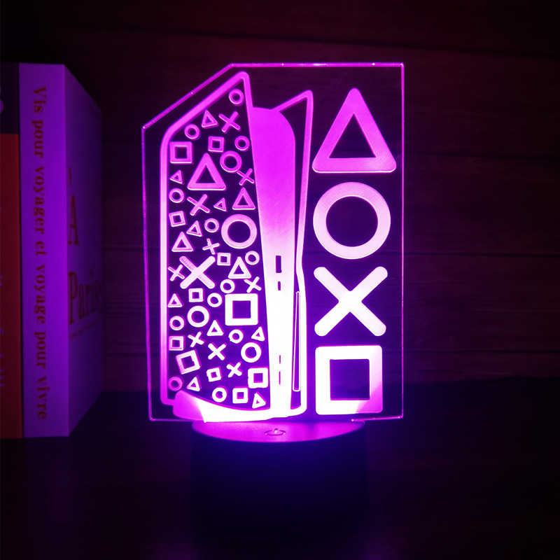 Lámpara 3D decorativa estilo gaming con diseño de mando