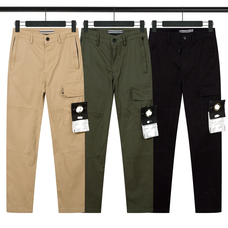 Cross-Border European and American Style Stone Compass Badge Embroidery Versatile Zipper Pocket Stretch Slim-Fit Military Cargo Pants Cross-Border European and American Style Stone Compass Badge Embroidery Versatile Zipper Pocket Stretch Slim-Fit Military Cargo Pants