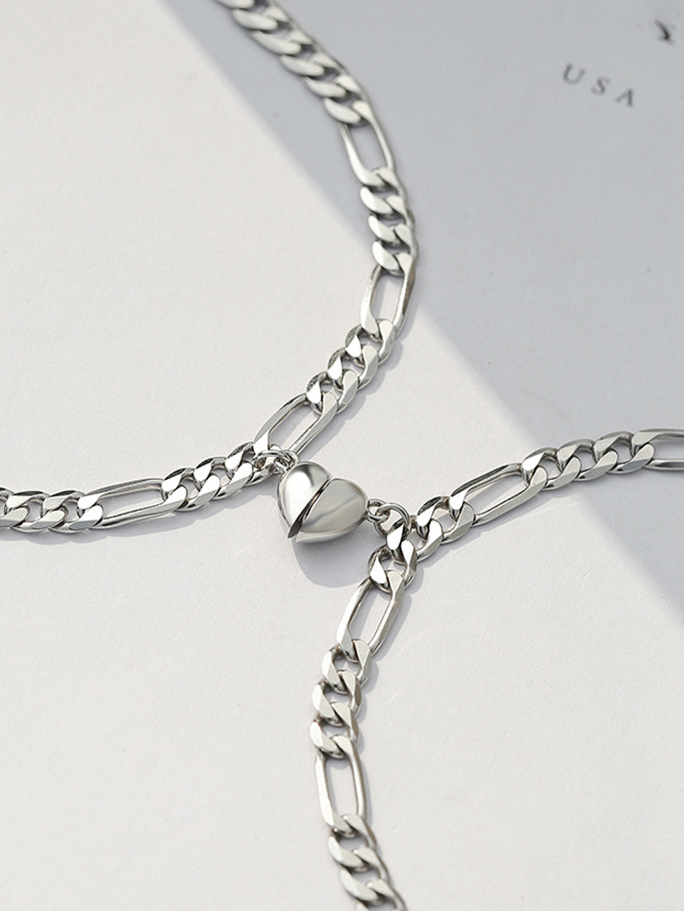 201 Stainless Steel Material Geometric, Heart Shape Pattern Lady Geometric Titanium Steel Plating Men's Bracelets Men's Chain Bracelets
