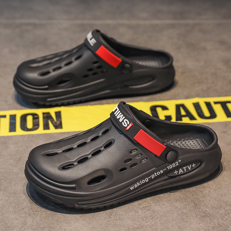 여름 EVA 느낌 BAOTOU 샌들과 슬리퍼 대외 무역 플러스 사이즈 남성 패션 통기성 동굴 신발 외부 샌들과 슬리퍼