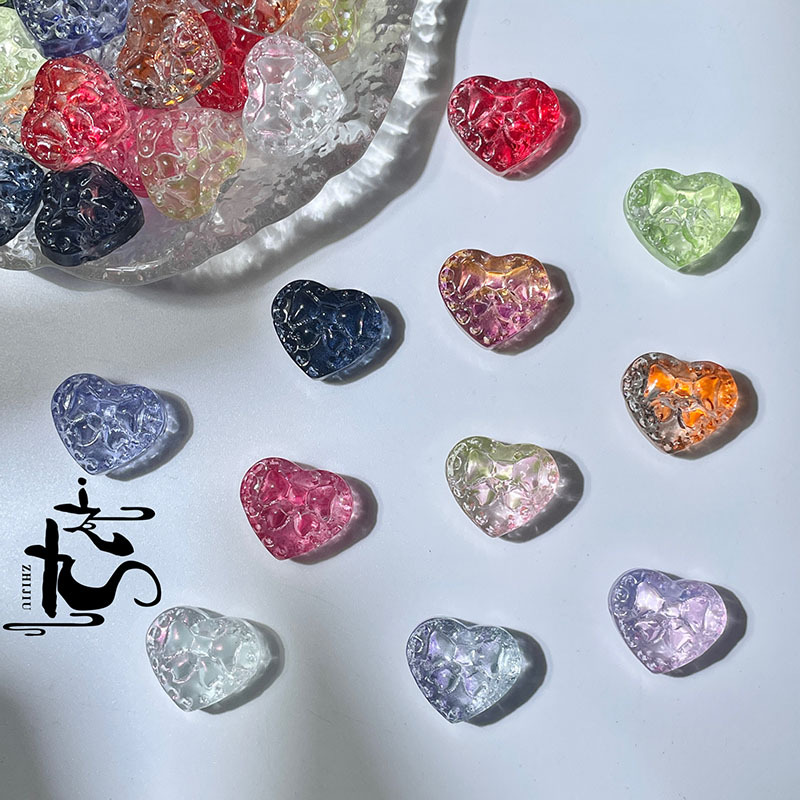 double-sided glass beads with bow