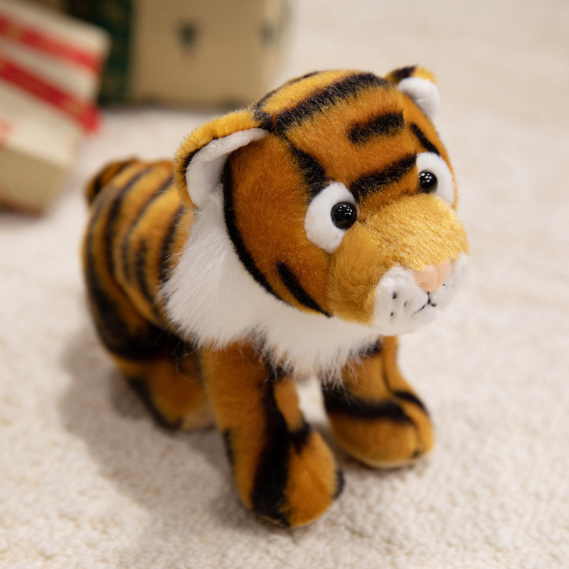 Muñeca de león de pie animal de simulación cabra vaca juguetes de peluche decoración muñeca de regalo para niños muñeca image 12