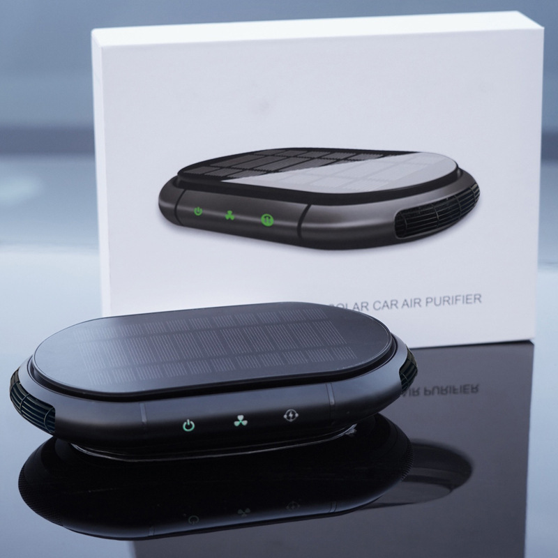 Car Air Purifier, Car Oxygen Bar, Formaldehyde Odor Removal, Second-Hand Smoke Aromatherapy, Car Start Solar Energy