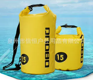 定制PVC耐磨户外漂流防水包 潜水料沙滩包 游泳单双肩防水桶包