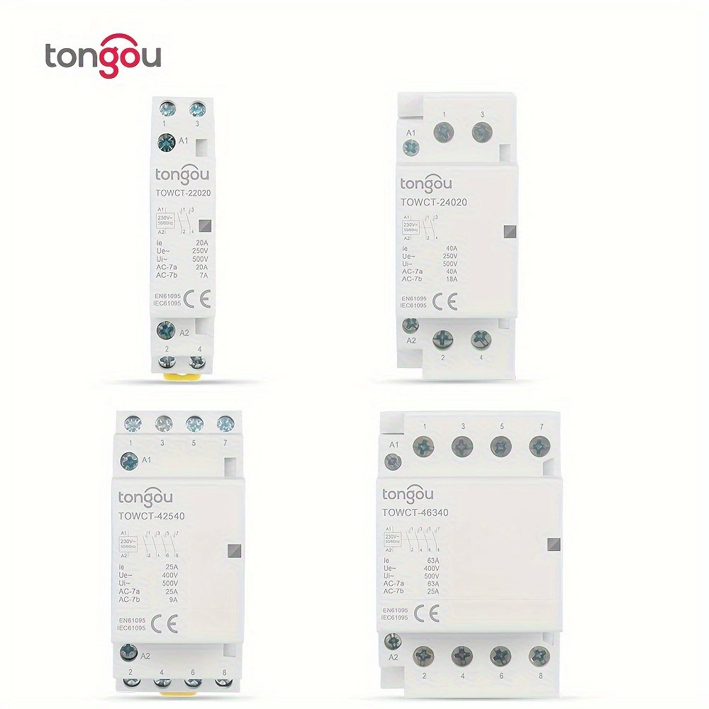 TONGOU Контактор переменного тока 2P4P автоматический 2 регулярное открытие 4 регулярное открытие 16A20A25A32A40A63A Внешняя торговля