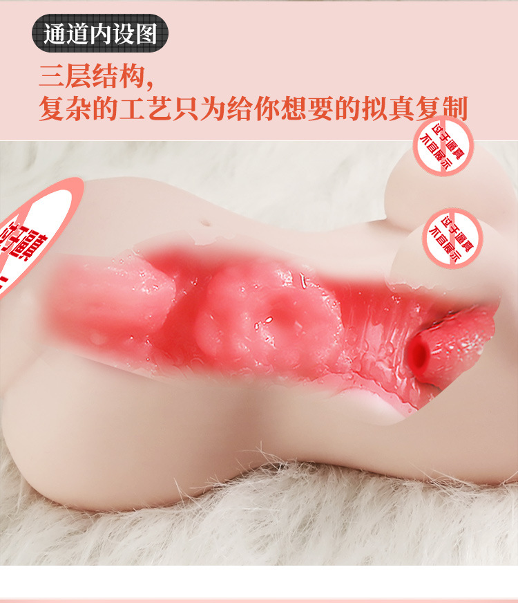 Jiuai Xiaomanzi Half-Body TPE Male Masturbator with Realistic Buttocks and Vaginal Entry — detail image 4