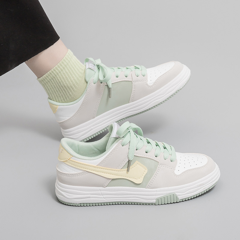 Zapatillas informales de color rosa para estudiantes, zapatos blancos de estilo coreano para mujer, zapatos deportivos informales y versátiles, a la moda, K07, 2022