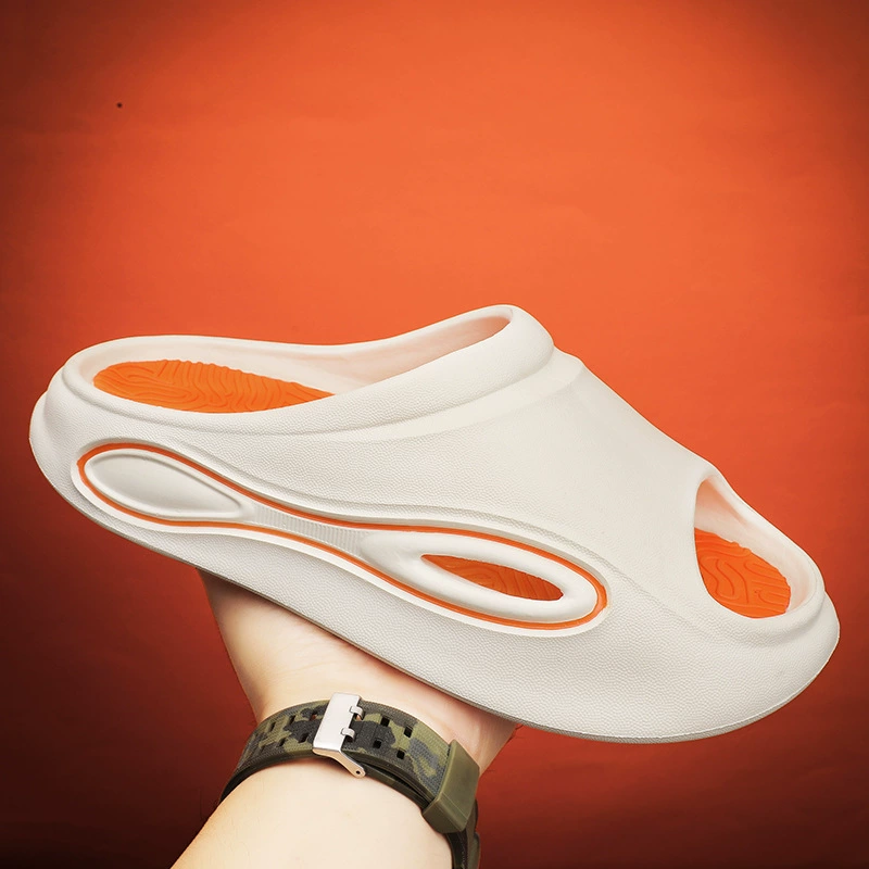 Тапочки мужские 2023 Летние Новые бытовые Нескользящие пляжные спортивные сандалии без шнуровки на ощупь