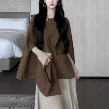 巨好看的早秋上衣女2025新款斗篷披肩外搭小香风短款外套名媛风