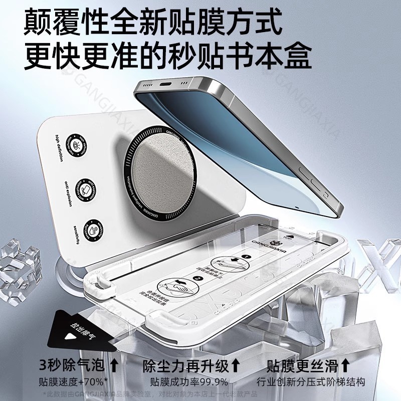 适用vivo无尘仓钢化膜爱酷IQOO13超声波解锁10PRO高清Turbo书本盒|undefined