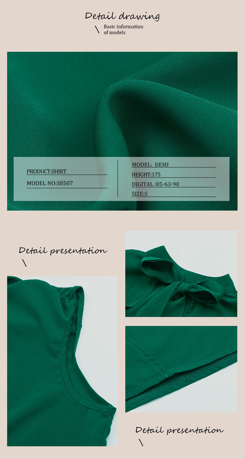 Camicia senza maniche con lacci e colletto a tartaruga verde_voghion.com