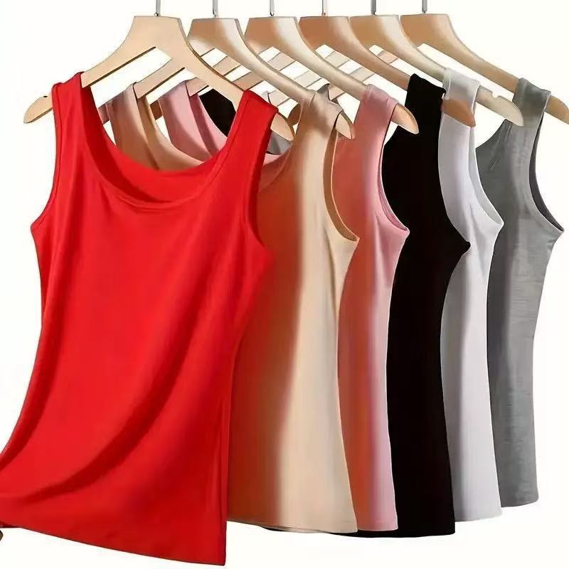 Foreign Trade Cross-Border Amazon Lace-Trimmed Camisole for Women, Summer High-Elastic Plus-Size Outerwear Base Shirt
