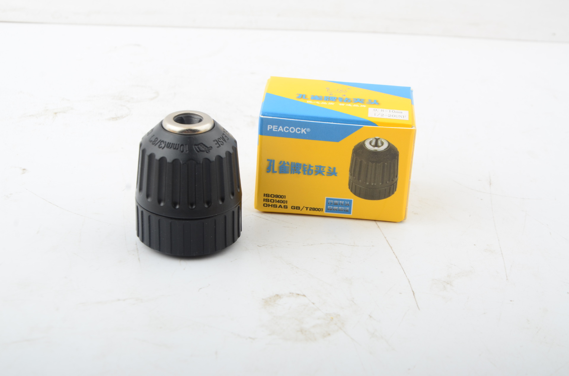 Plastic hand tight drill chuck 0.8-10 clamping range