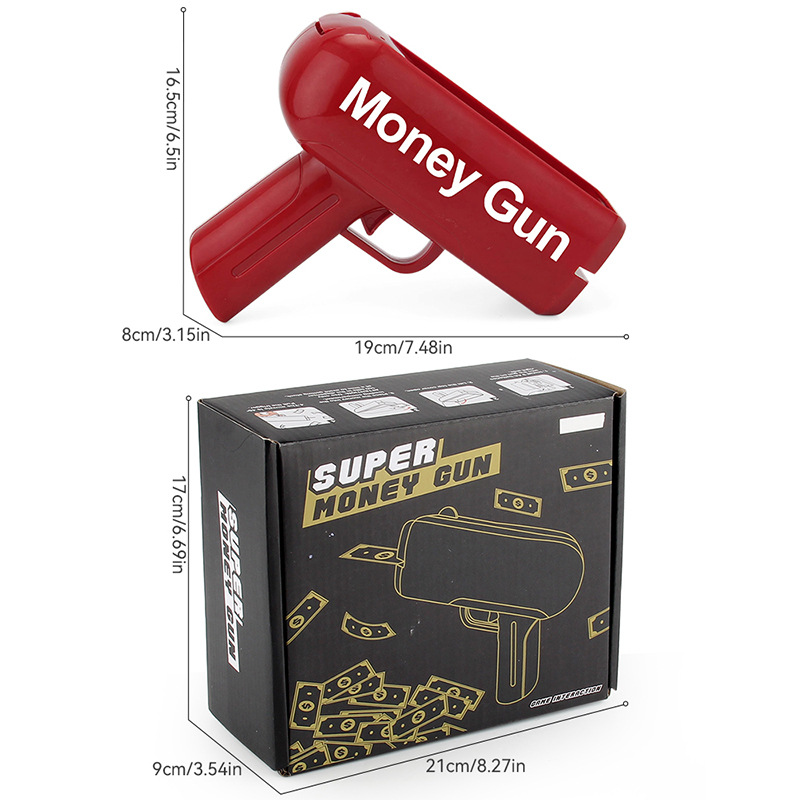 Nuevo oro eléctrico pistolas de pulverización de dinero MoneyGun pistolas de pulverización de dinero juguetes pistolas de billetes pistolas de juguetes