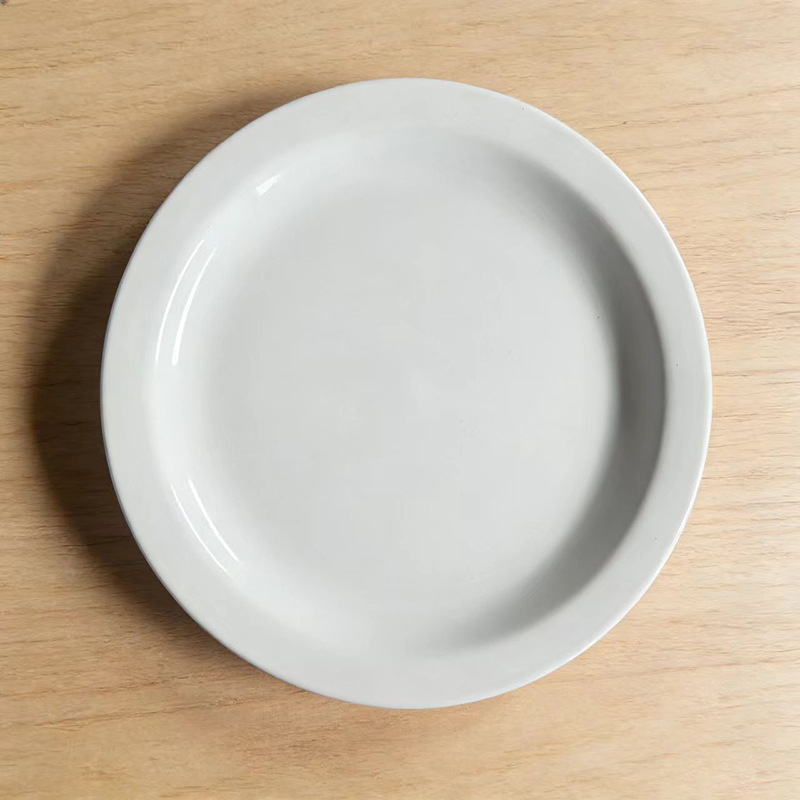 Juego de Vajilla de Cerámica de Porcelana, Esmaltado Blanco, Color Sólido, para Hotel, Restaurante y Hogar image 10