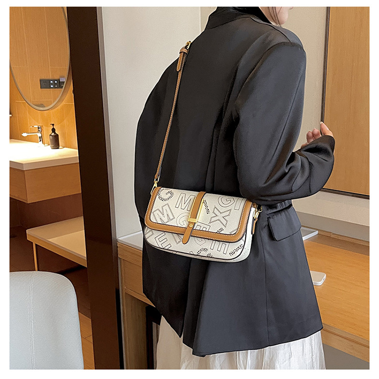 High-End-Damentasche, trendige Damentasche, modische kleine Tasche, Retro-Druck-Handtasche, Umhängetasche, leichte Luxus-Umhängetasche_voghion.com