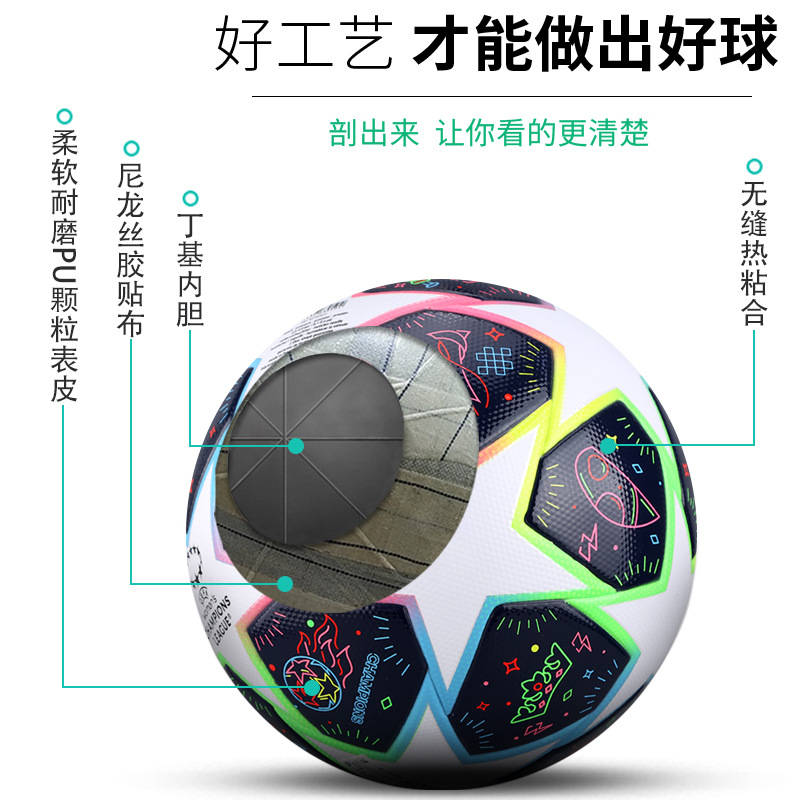 Copa del Mundo de la Premier League de fútbol pegado en caliente pu5 fábrica de fútbol al por mayor comercio exterior 4