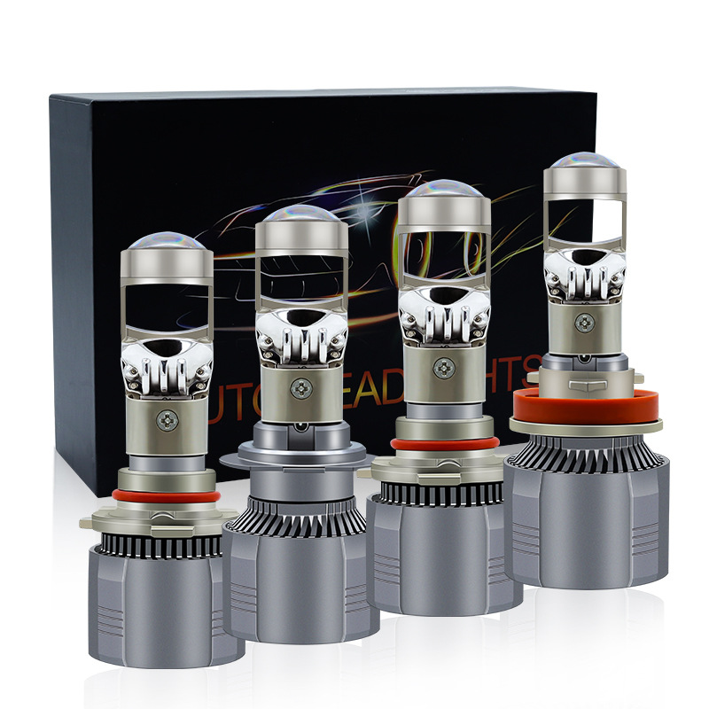 Promotional car LED front headlight A80 fisheye lens H7 H11 electric motorcycle universal lossless installation