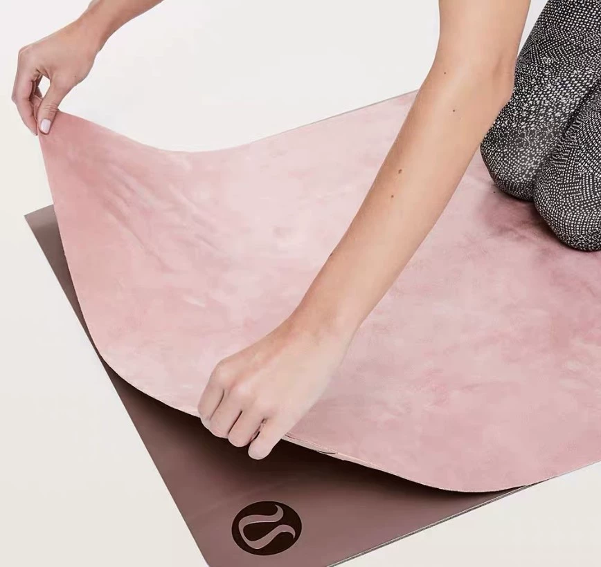 Lulu йога коврик полотенце принт портативное складное полотенце йога коврик противоскользящий пот замша йога полотенце