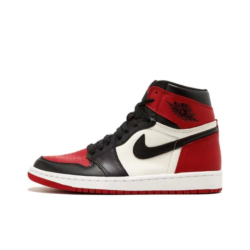 Aj1 pure original high top-black and red toes
