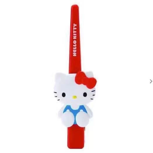 Заколка-резинка для волос (Hello Kitty) длинная барретта, милый резиновый акцент в виде мультперсонажа, подарок студенту 13×4×1 см