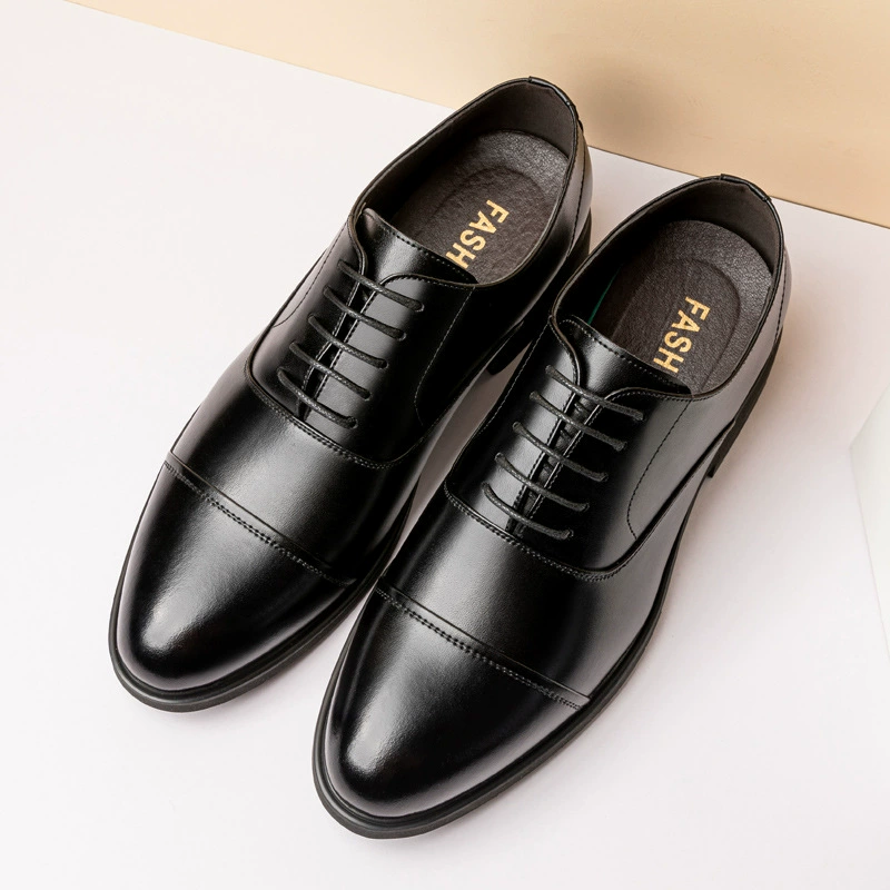High classic suit jacket for leather shoes, wedding shoes English style for leisure, trend of season, genuine leather, plus size