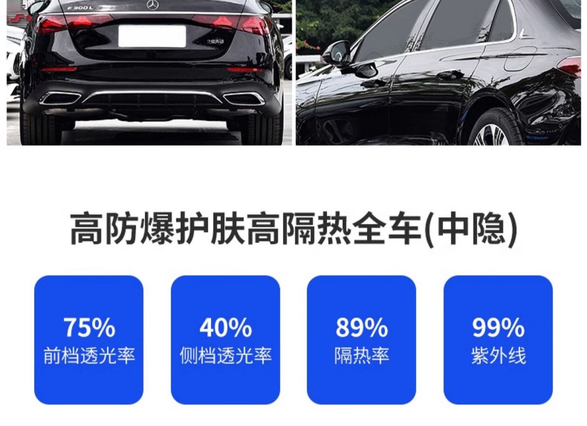23-24 Geely Geometry E Firefly Full Car Film Sun Protection, Heat Insulation and Explosion-Proof Front and Rear Windshield Solar Film