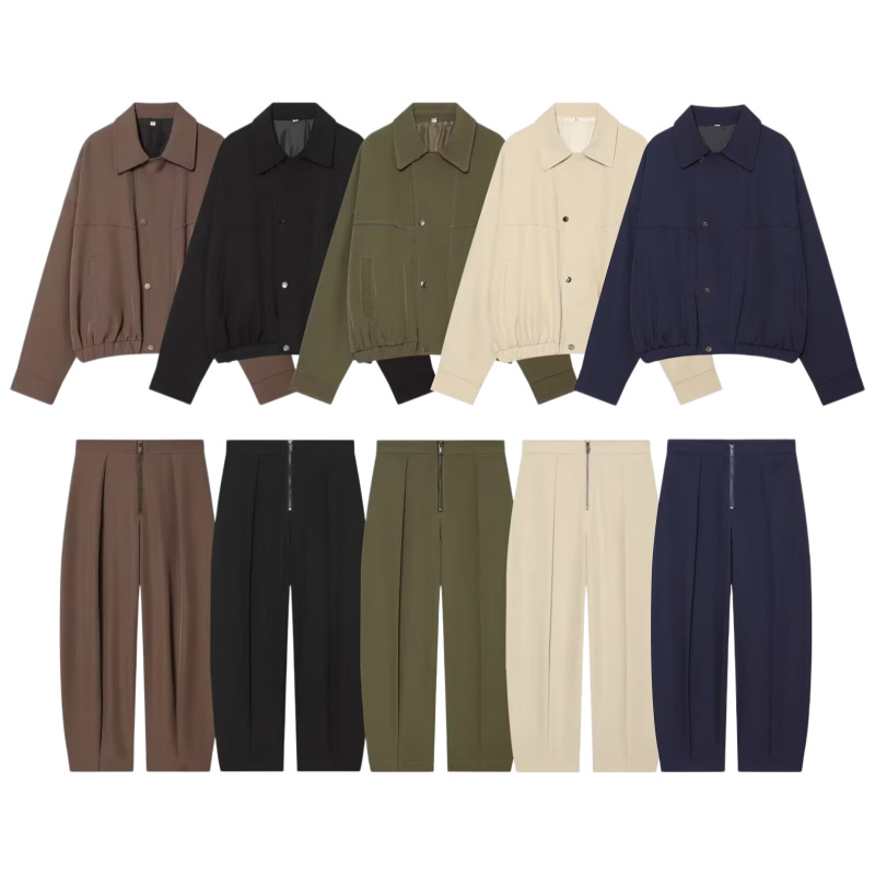 UNIZERA Women's Clothing 2026 Autumn New Product: Pilot Double-Breasted Jacket 9810676, Trousers 9637676