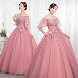 彩纱2026夏季新款艺考服婚纱礼服演出年会蓬蓬裙影楼婚纱舞台独唱